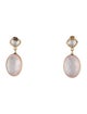 Earrings 14K Rose-Quartz & Quartz Drop Earrings