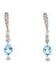 Earrings 18K Topaz & Diamond Drop Earrings