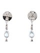 Earrings 18K Topaz & Diamond Drop Earrings