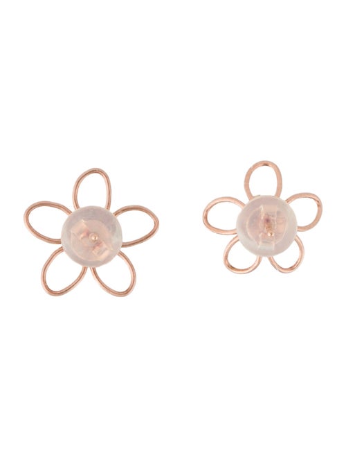 Earrings 10K Ruby Flower Stud Earrings