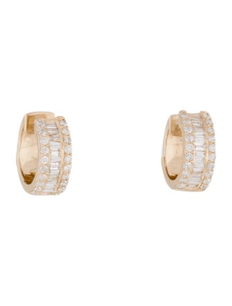 Earrings 14K 1.12ctw Diamond Huggie Earrings