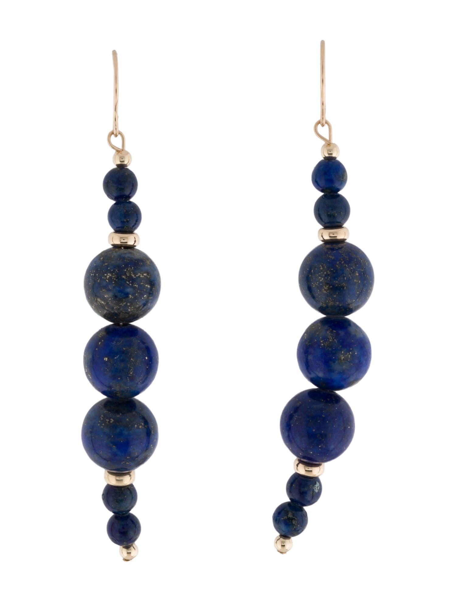 Earrings 14K Lapis Lazuli Bead Drop