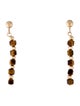 Earrings 14K Tiger's Eye Quartz Bead Drop Earrings