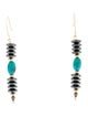 Earrings 14K Hematine & Composite Turquoise Drop Earrings