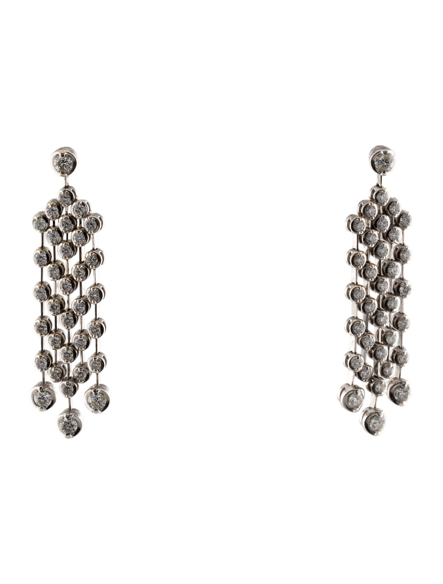 Earrings 18K 2.58ctw Diamond Chandelier