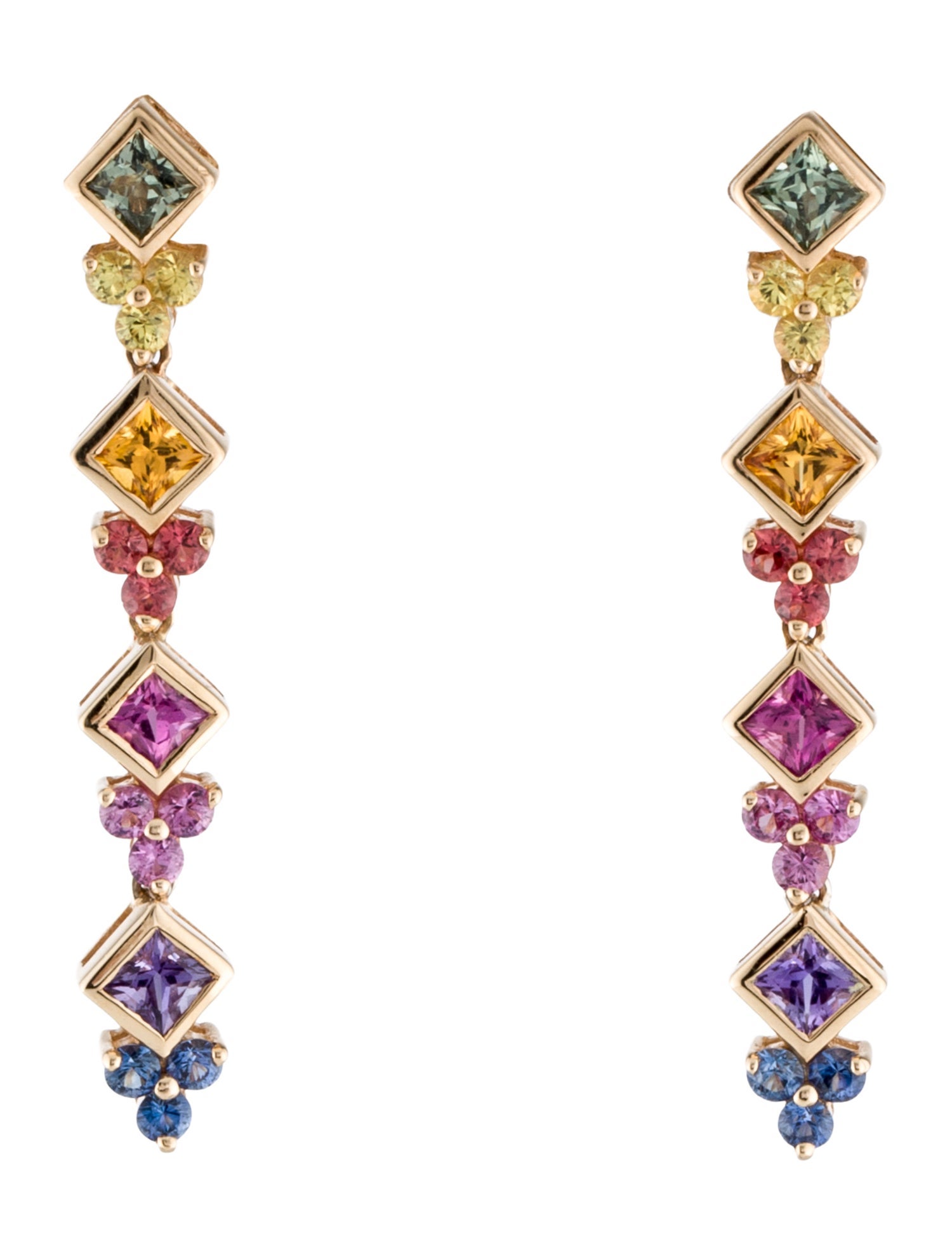 Earrings 14K 2.28ctw Sapphire Drop