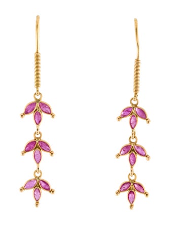 Earrings 18K Ruby Drop Earrings