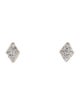Earrings 14K Diamond Rhombus Stud Earrings