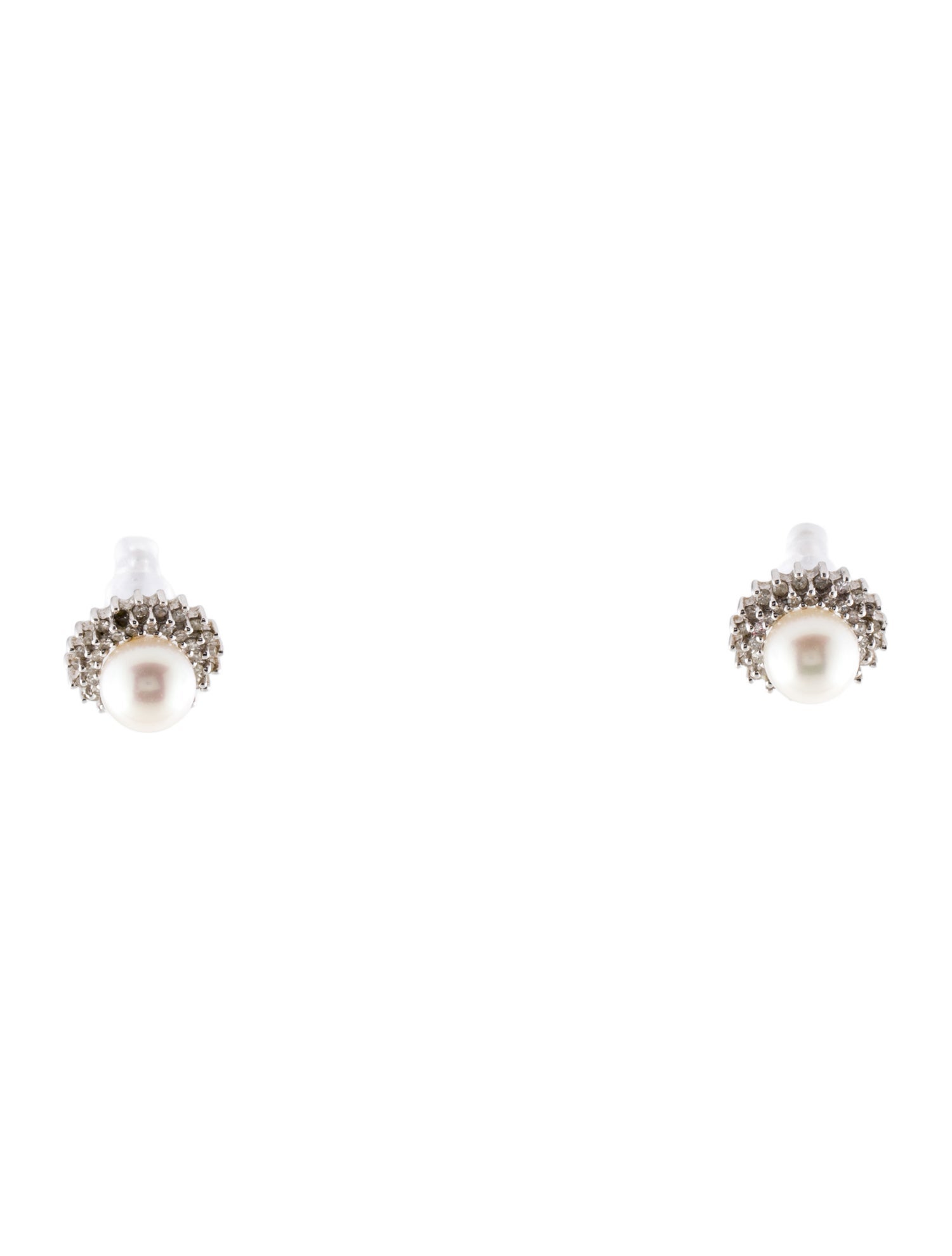 Earrings 14K Cultured Pearl & Diamond Stud