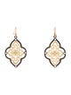 Armenta Colorless Sapphire & Diamond Open Scroll Drop Earrings