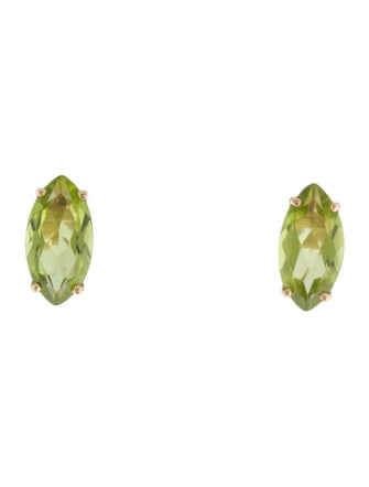 Earrings 14K 2.89ctw Peridot Stud Earrings