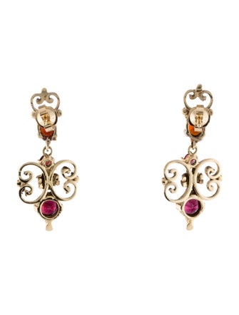 Earrings 14K Garnet Drop Earrings