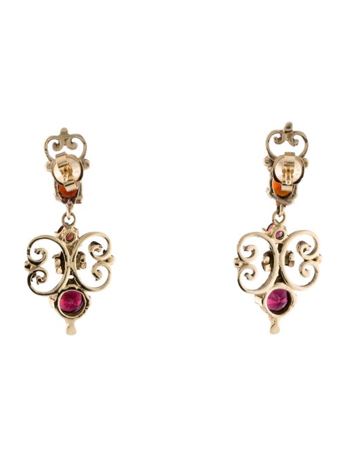 Earrings 14K Garnet Drop Earrings