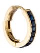 Earrings 14K Sapphire Single Huggie Earring