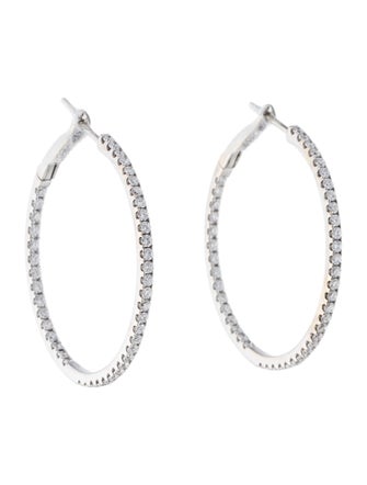 Earrings 18K Diamond Inside-Out Hoop Earrings