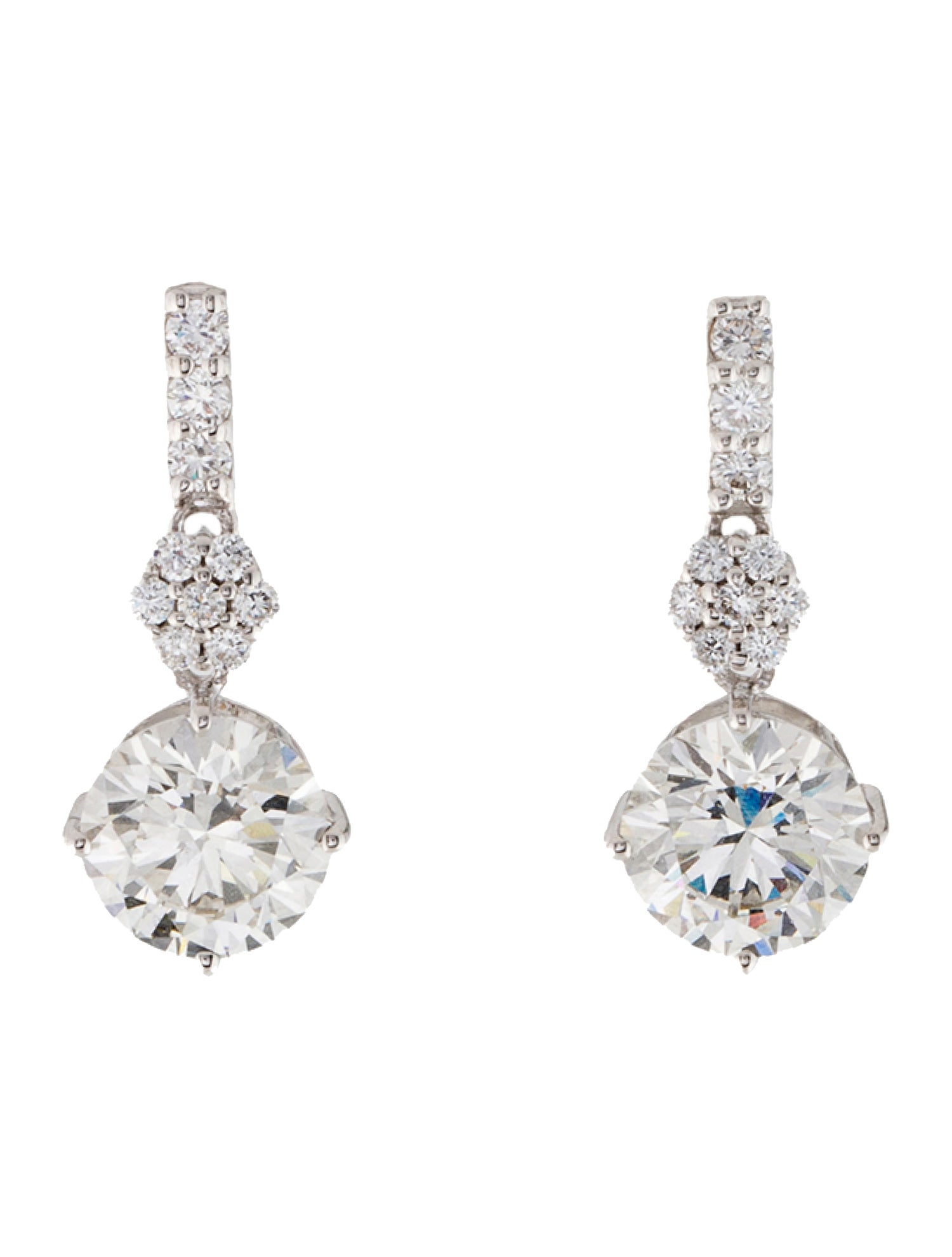 Earrings 14K 3.31ctw Lab-Grown Diamond Drop Earrings