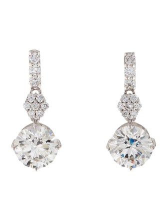 Earrings 14K 3.31ctw Lab-Grown Diamond Drop Earrings