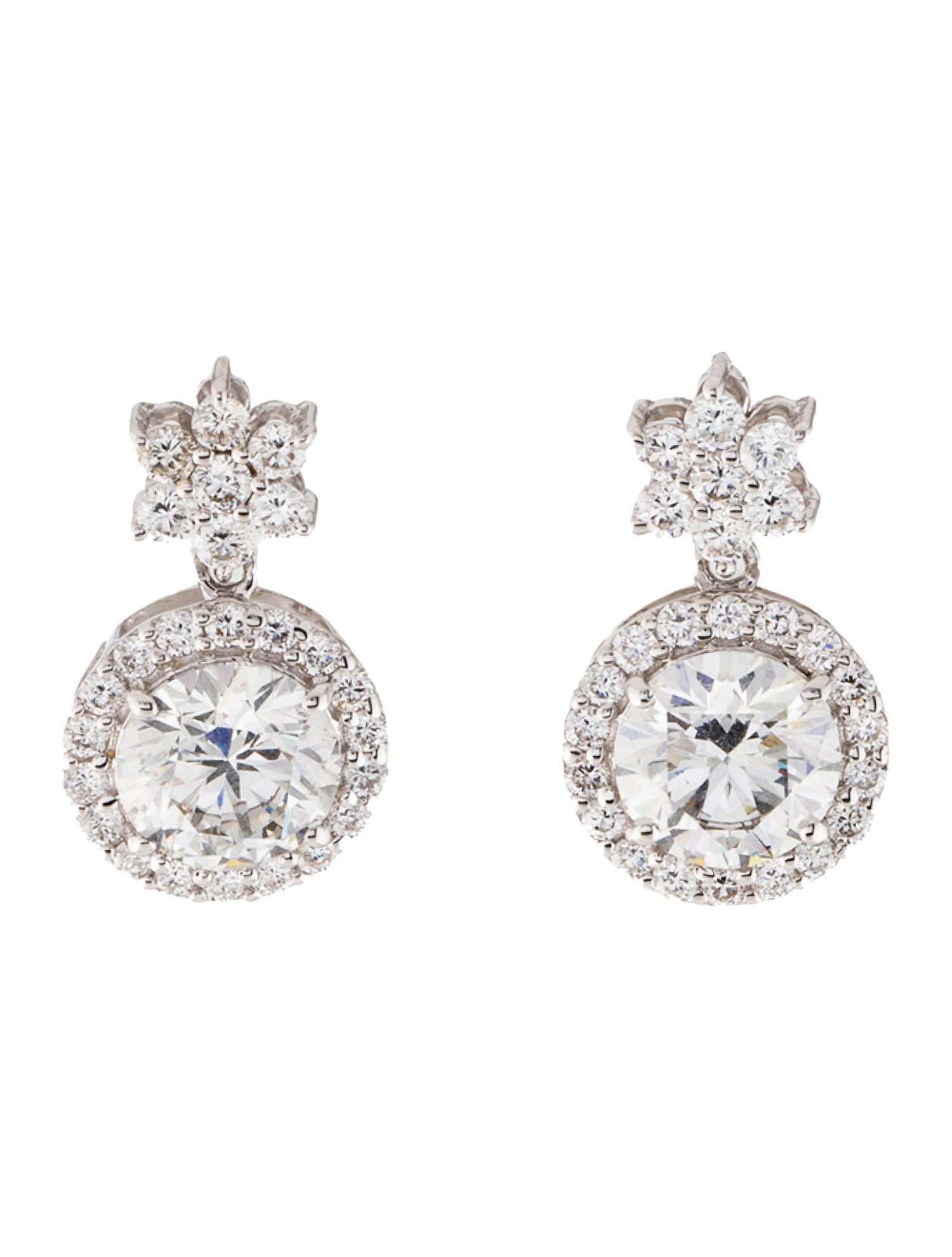 Earrings 14K 3.42ctw Lab-Grown Diamond Drop Earrings
