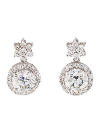 Earrings 14K 3.42ctw Lab-Grown Diamond Drop Earrings