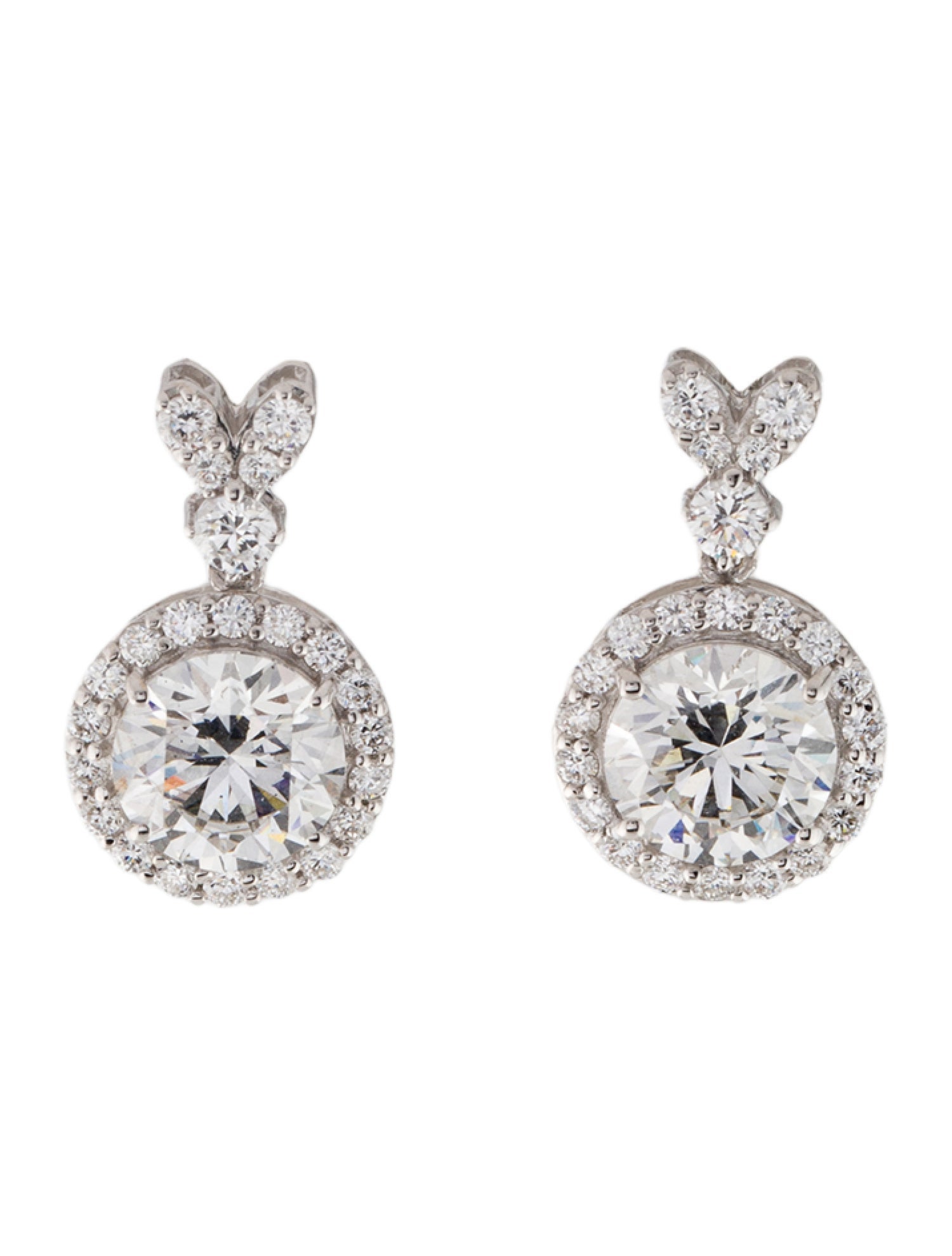 Earrings 14K 3.66ctw Lab-Grown Diamond Drop Earrings