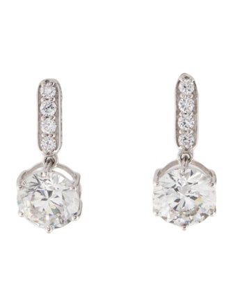 Earrings 14K 3.33ctw Lab-Grown Diamond Drop Earrings