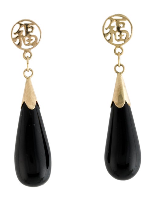 Earrings 14K Onyx Drop Earrings