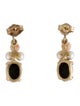 Earrings  14K Pearl, Coral, & Black Coral Drop Earrings