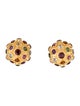 Earrings 18K Multistone Round Clip On Earrings