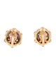 Earrings 18K Multistone Round Clip On Earrings