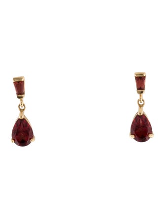 Earrings 14K Garnet 1.53ct Drop Earrings