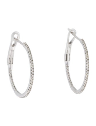 Earrings 14K Diamond Inside-Out Hoop Earrings