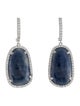 Earrings 14K Sapphire & Diamond Drop Earrings