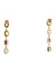 Earrings 14K Multistone Dangle Drop Earrings