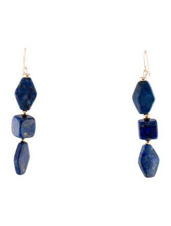 Earrings Lapis Lazuli Bead Drop Earrings