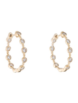 Earrings 14K Diamond Inside-Outside Hoop Earrings