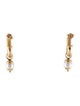 Earrings 14K Pearl Hoop Earrings