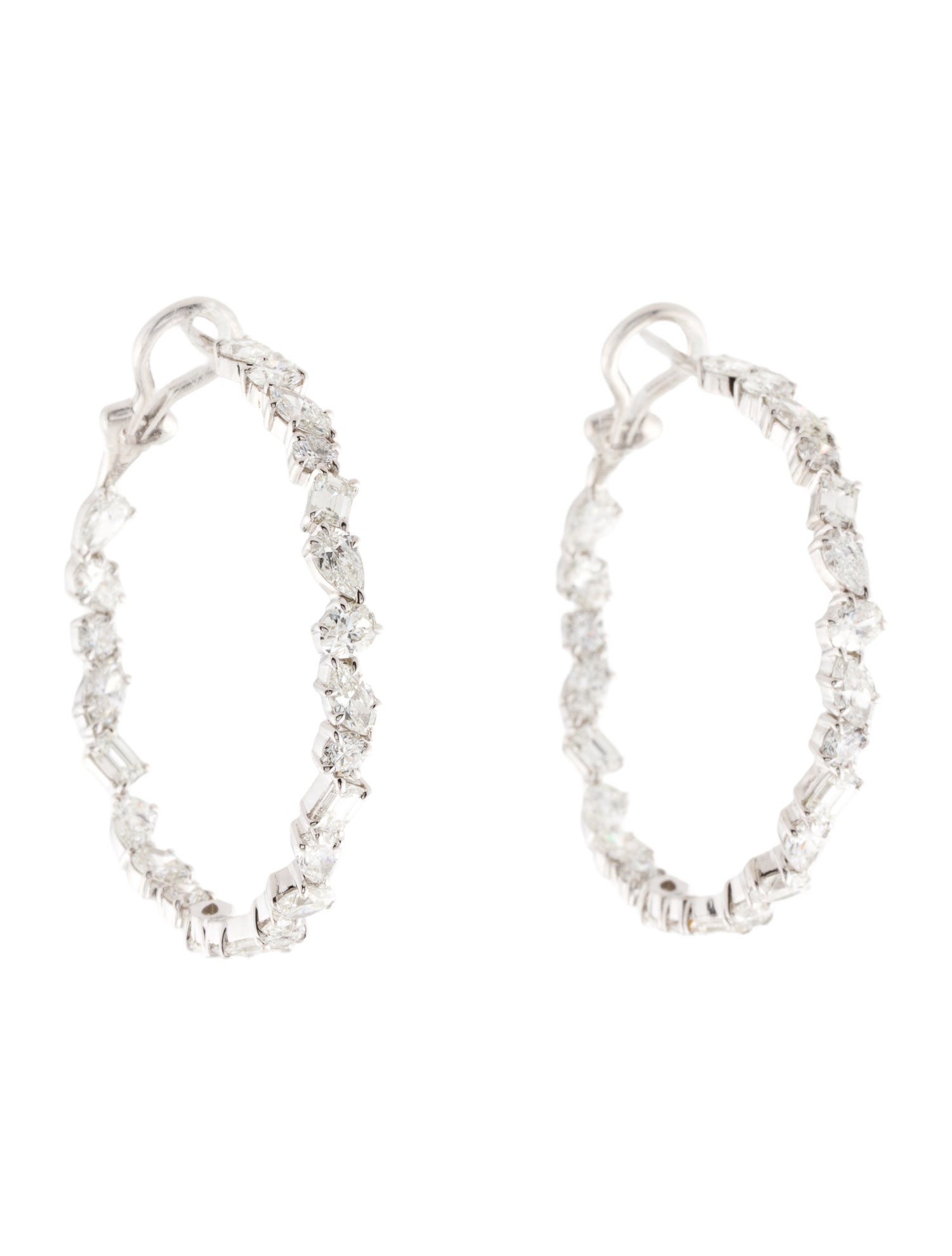 Earrings 18K Diamond Inside-Out Hoop Earrings