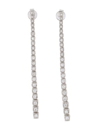 Earrings 14K Diamond Graduated Drop Earrings