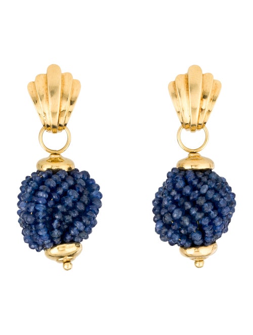 Earrings Maria Grazia Cassetti 18K Sapphire & Emerald Interchangeable Drop Earclips