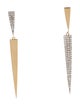 Earrings 14K Diamond Triangular Drop Earrings