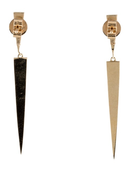 Earrings 14K Diamond Triangular Drop Earrings