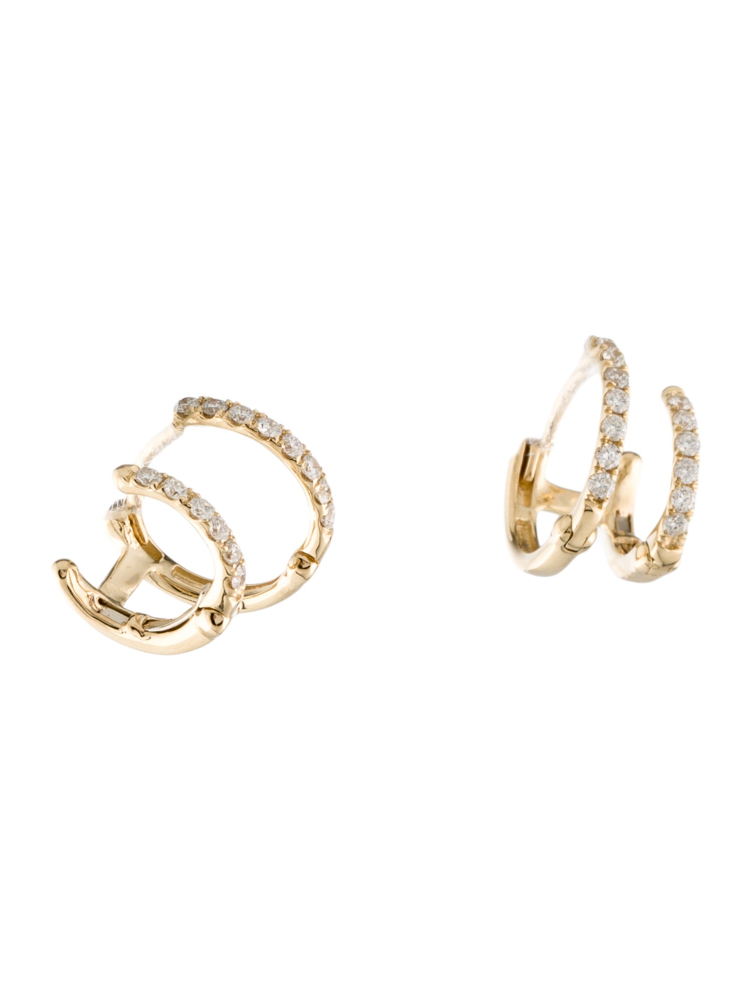 Earrings 14K Diamond Hoop