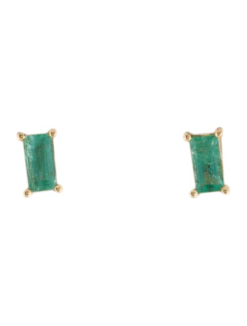 Earrings 14K Emerald Stud Earrings
