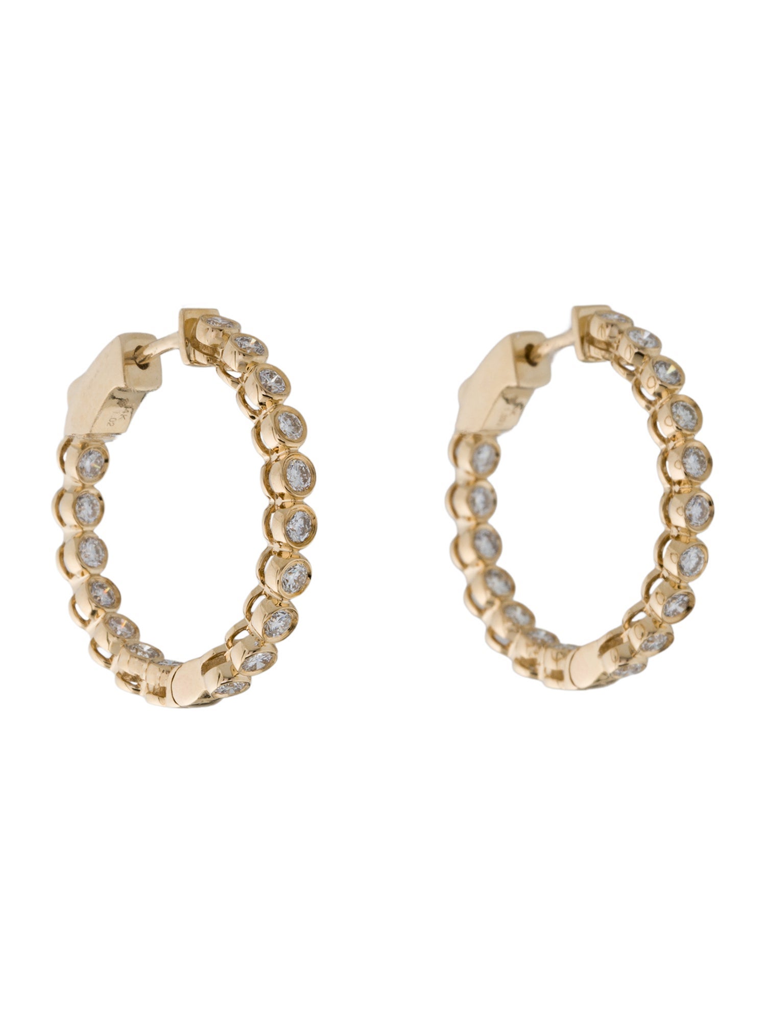 Earrings 14K 1.02ctw Diamond Inside-Out Hoop Earrings