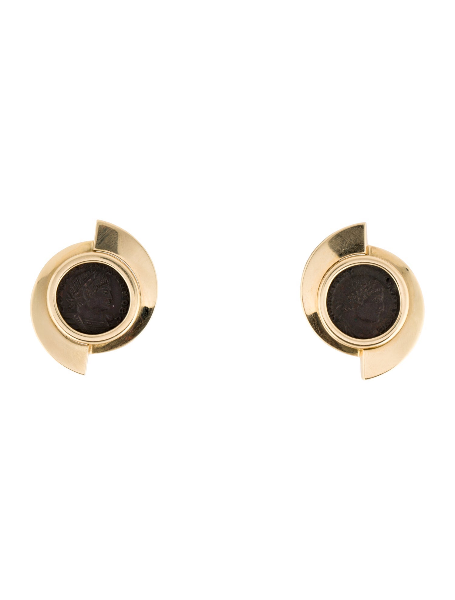Earrings 18K Coin Clip-On