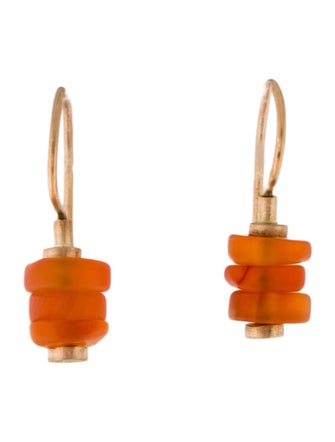 Earrings 14K Carnelian Drop Earrings