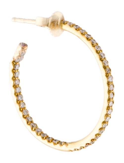 Earrings 18K Diamond Single Hoop Earring