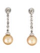 Earrings 18K Pearl & Diamond Drop Earrings