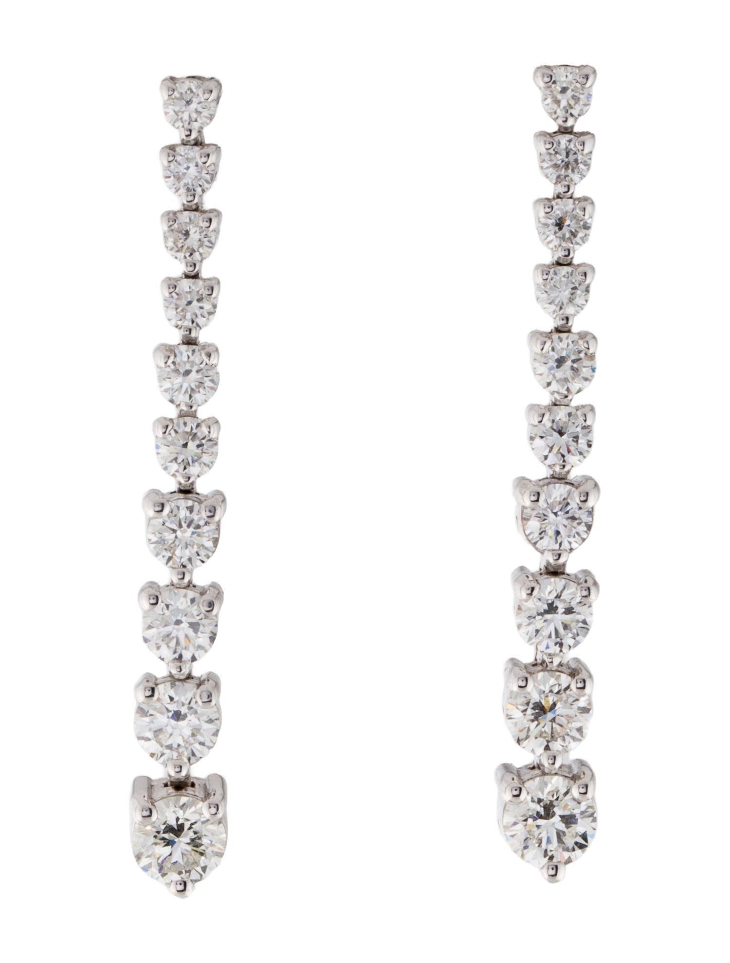 Earrings 14K 2.00ctw Diamond Linear