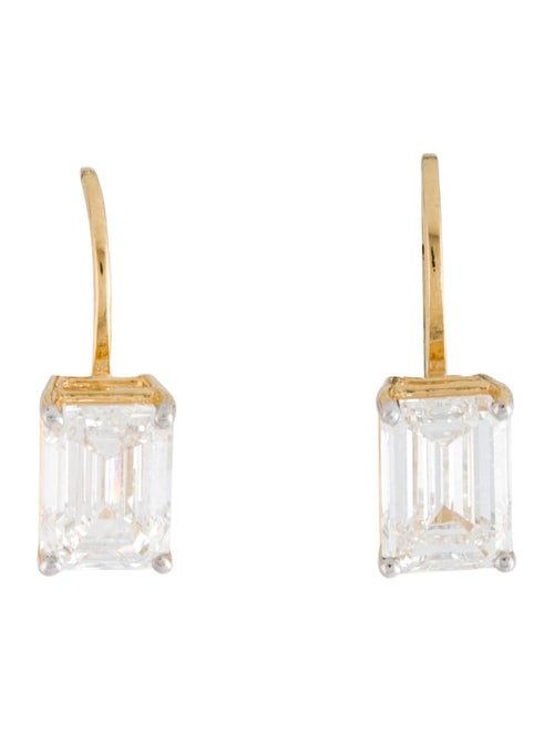 Earrings 18K 6.04ctw Lab-Grown Diamond Prong Set Drop Earrings